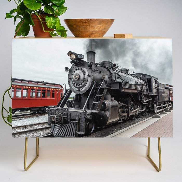 Strasburg Railroad Vintage Steam Locomotive Baldwin Train Engine Pennsylvania Credenza Gallery Image 1