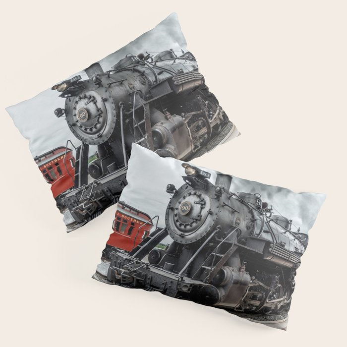 Strasburg Railroad Vintage Steam Locomotive Baldwin Train Engine Pennsylvania Pillow Sham Gallery Image 3