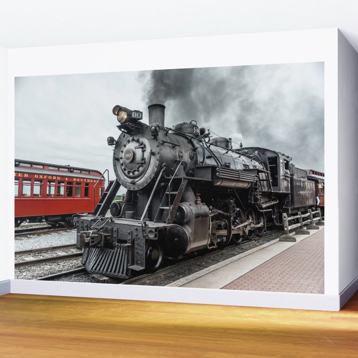 Strasburg Railroad Vintage Steam Locomotive Baldwin Train Engine Pennsylvania Wall Mural Gallery Image 2