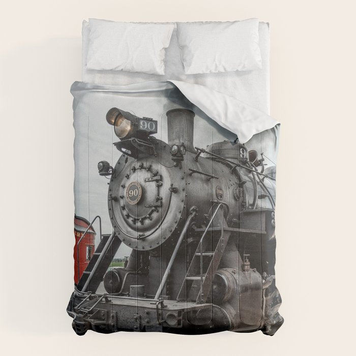 Strasburg Railroad Vintage Steam Locomotive Baldwin Train Engine Pennsylvania Comforter Gallery Image 1