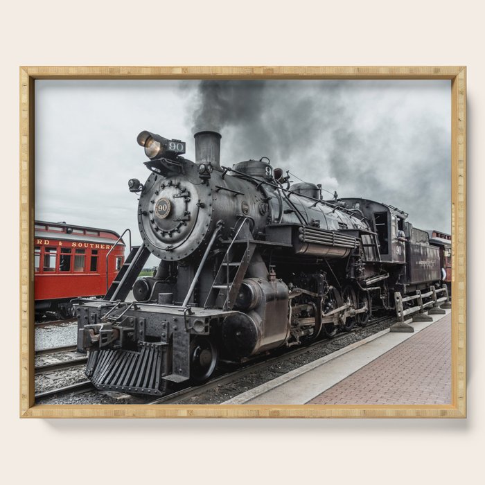 Strasburg Railroad Vintage Steam Locomotive Baldwin Train Engine Pennsylvania Serving Tray Gallery Image 1