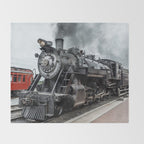 Strasburg Railroad Vintage Steam Locomotive Baldwin Train Engine Pennsylvania Throw Blanket Gallery Image 2