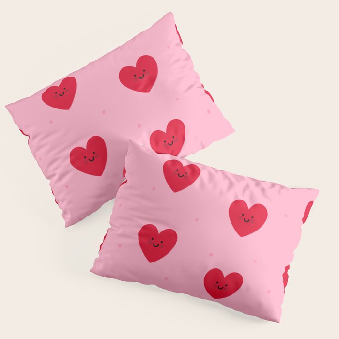 Red Hearts Pillow Sham Gallery Image 3