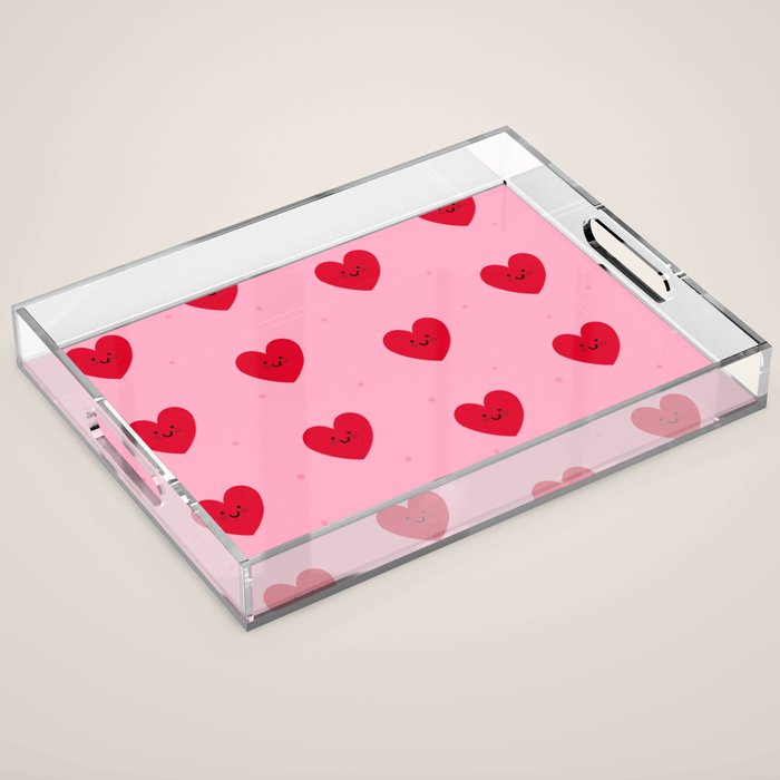 Red Hearts Acrylic Tray Gallery Image 1