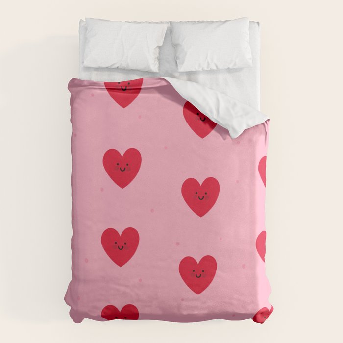 Red Hearts Duvet Cover Gallery Image 1