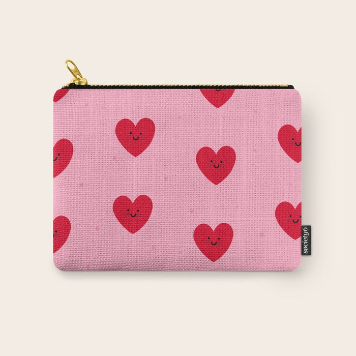Red Hearts Carry All Pouch Gallery Image 1