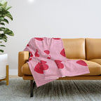 Red Hearts Throw Blanket Gallery Image 1