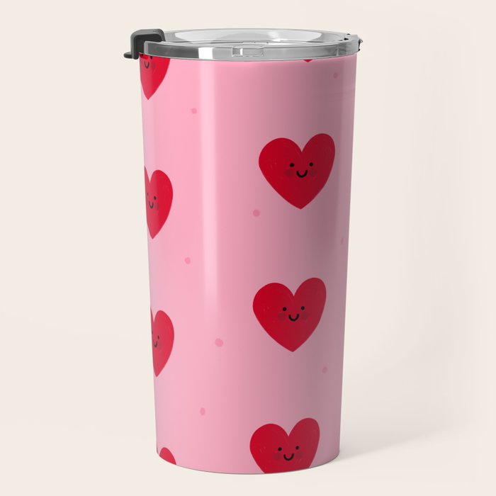 Red Hearts Travel Mug Gallery Image 3