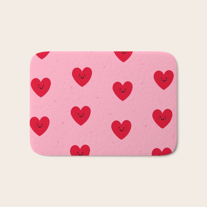 Red Hearts Bath Mat Gallery Image 1