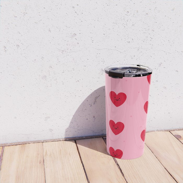 Red Hearts Travel Mug Gallery Image 4