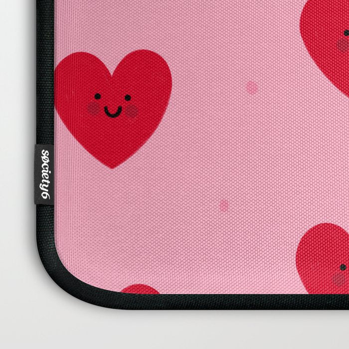 Red Hearts Laptop Sleeve Gallery Image 3