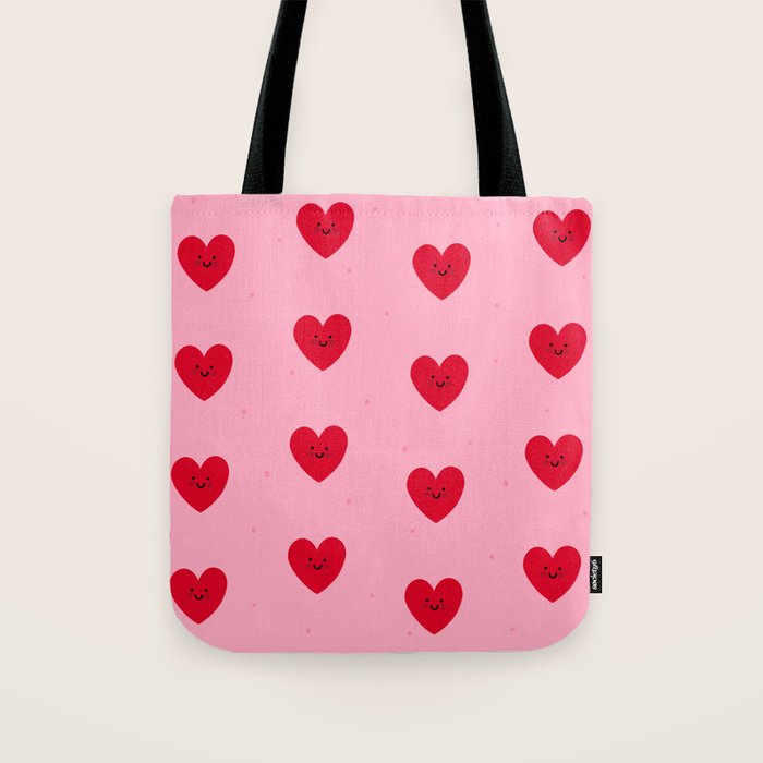 Red Hearts Tote Bag Gallery Image 1