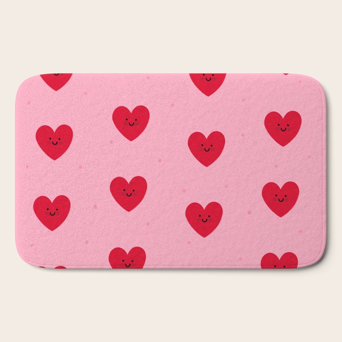 Red Hearts Bath Mat Gallery Image 2