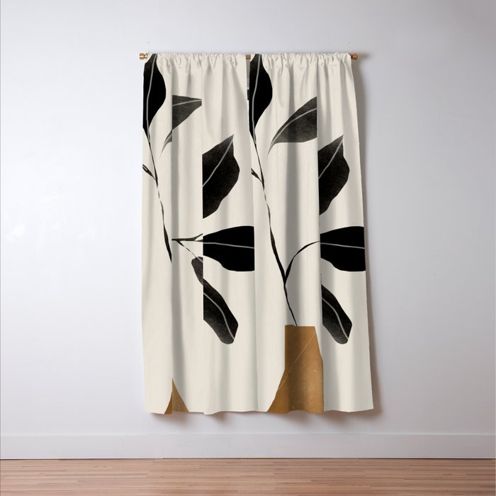 minimal plant 6 Window Curtain Gallery Image 3