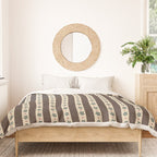 Brown Stripes And Flowers Duvet Cover Gallery Image 3