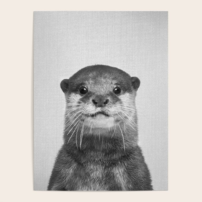 Otter - Black & White Poster Gallery Image 4