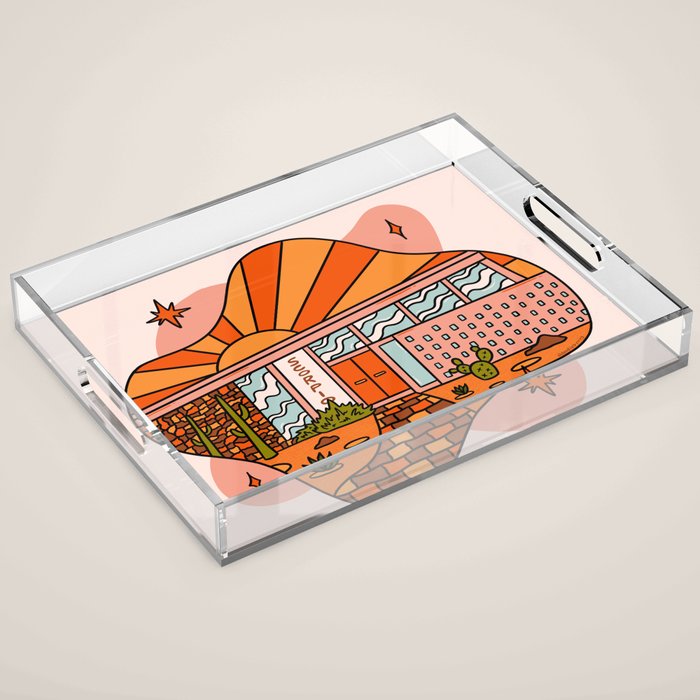 Scorpio Mid Century House Acrylic Tray Gallery Image 1