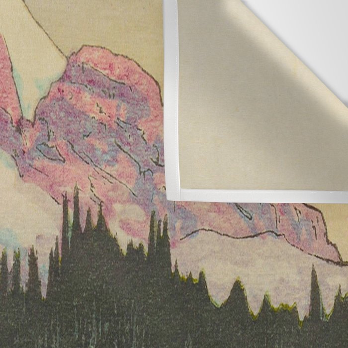 Hiroshi Yoshida Vintage Japanese Woodblock Print Reflection Lake Landscape Wall Tapestry Gallery Image 3