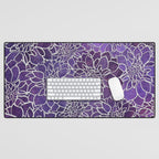 Dahlia Flower Pattern 3 Desk Mat Gallery Image 1