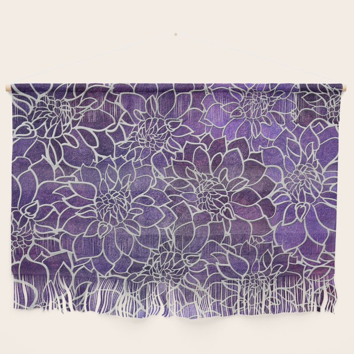 Dahlia Flower Pattern 3 Wall Hanging Gallery Image 1
