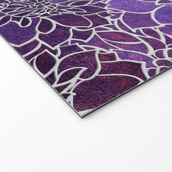 Dahlia Flower Pattern 3 Welcome Mat Gallery Image 2