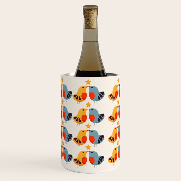 Festive Birds and Star Wine Chiller Gallery Image 1