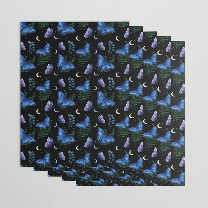 Blue Morpho Butterfly Wrapping Paper Gallery Image 3