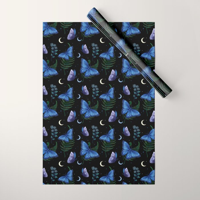 Blue Morpho Butterfly Wrapping Paper Gallery Image 1