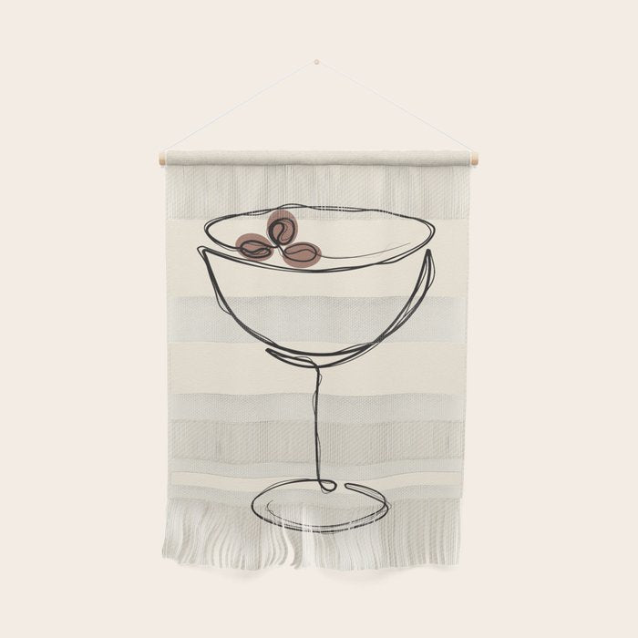 Espresso Martini Cocktail Drink Line Art Wall Hanging Gallery Image 1