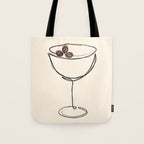 Espresso Martini Cocktail Drink Line Art Tote Bag Gallery Image 1