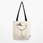 Espresso Martini Cocktail Drink Line Art Tote Bag Gallery Image 2