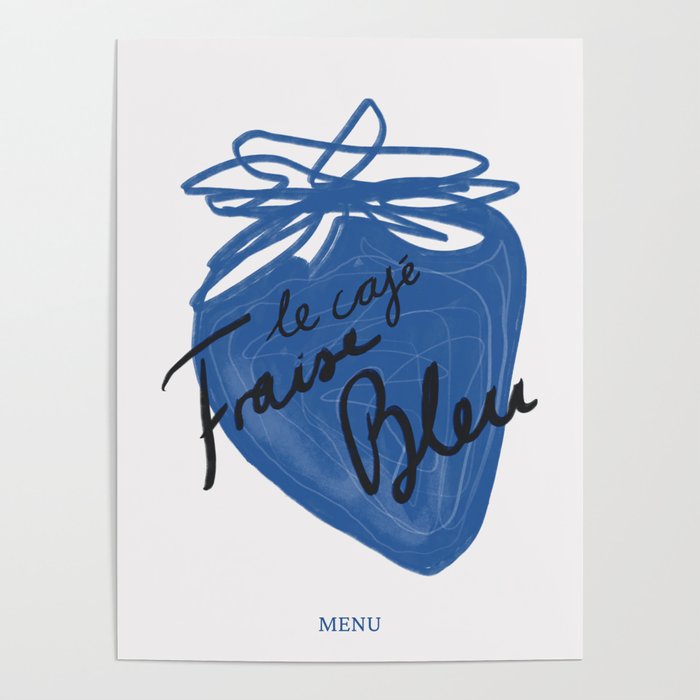 Café Fraise Bleu Poster Gallery Image 1