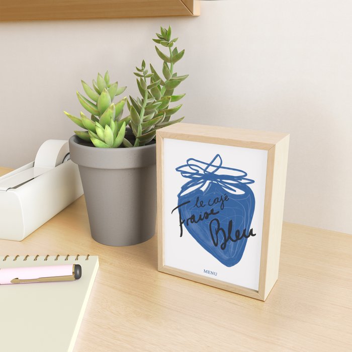 Café Fraise Bleu Mini Art Print Gallery Image 2