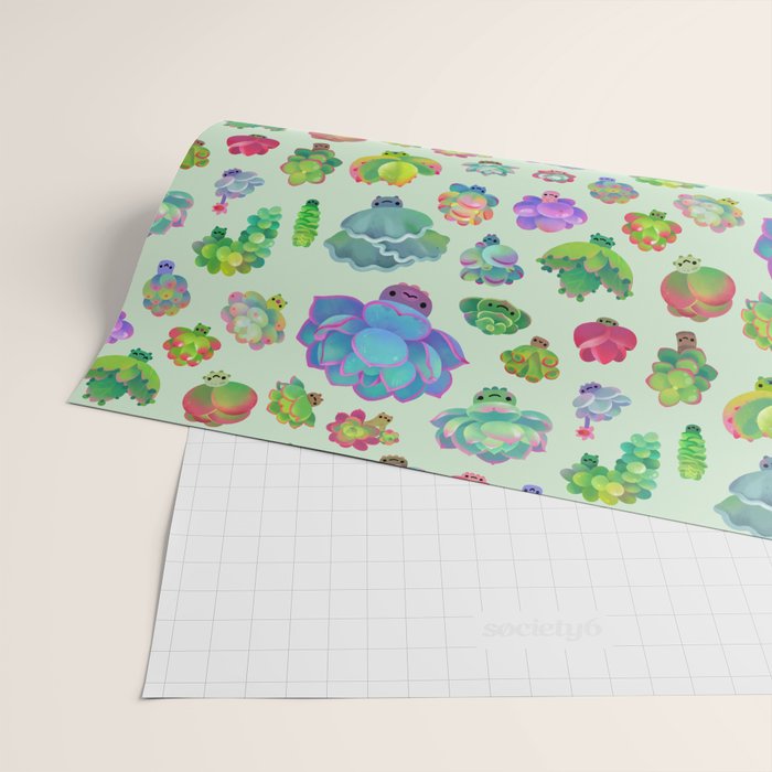 Baby succulent 2 - green Wrapping Paper Gallery Image 2