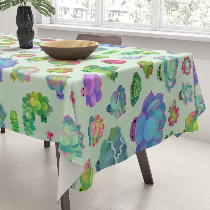 Baby succulent 2 - green Tablecloth Gallery Image 3
