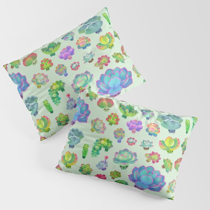 Baby succulent 2 - green Pillow Sham Gallery Image 3