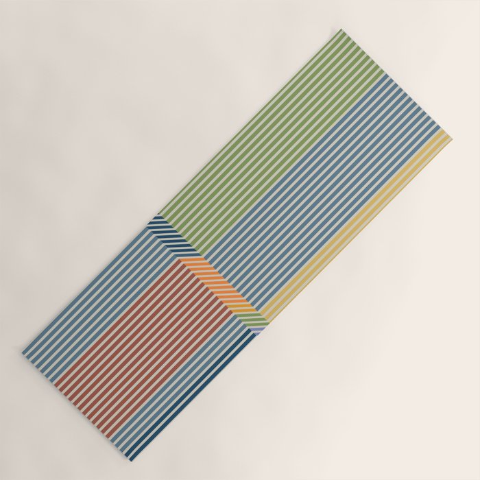 Linear Bauhaus Pattern 1 Yoga Mat Gallery Image 1
