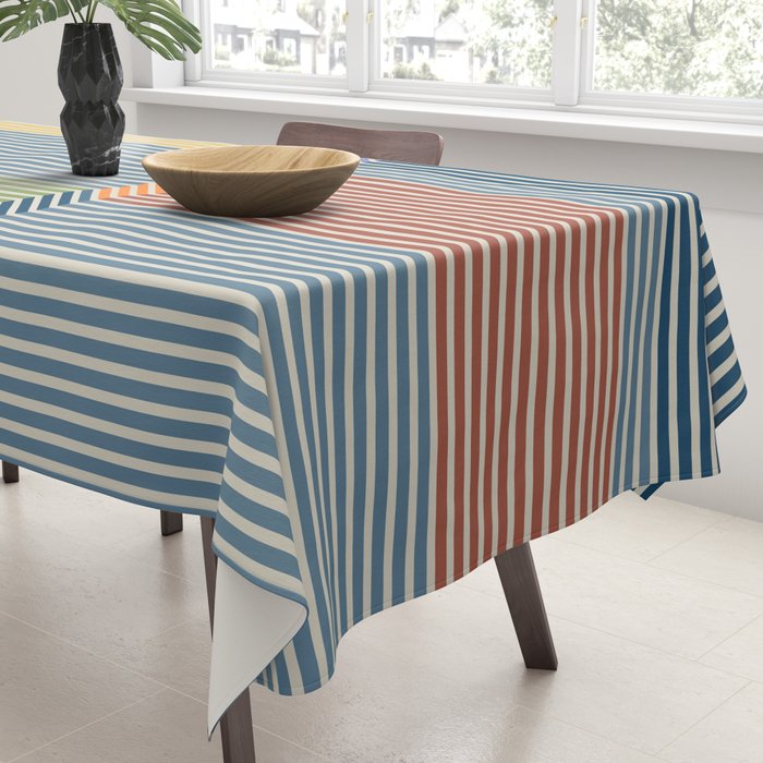 Linear Bauhaus Pattern 1 Tablecloth Gallery Image 3