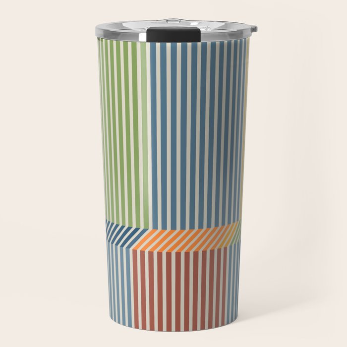 Linear Bauhaus Pattern 1 Travel Mug Gallery Image 1