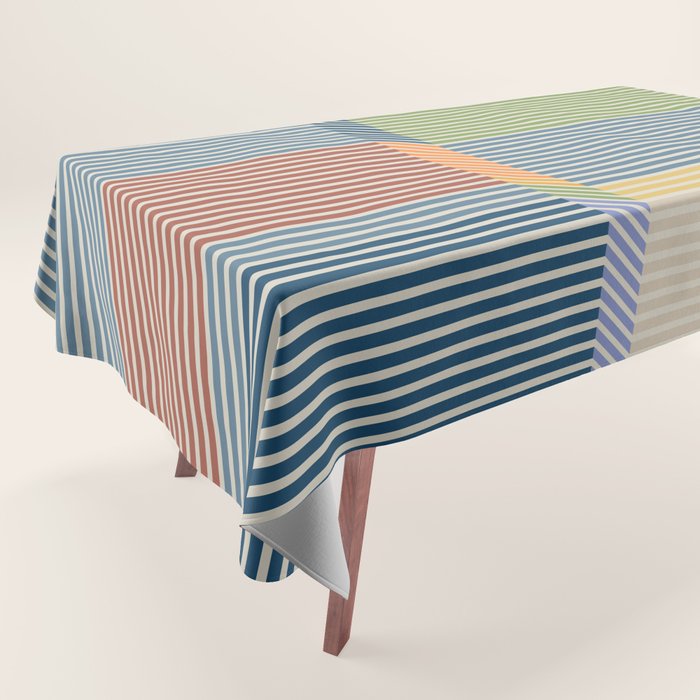 Linear Bauhaus Pattern 1 Tablecloth Gallery Image 1