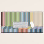 Linear Bauhaus Pattern 1 Desk Mat Gallery Image 1