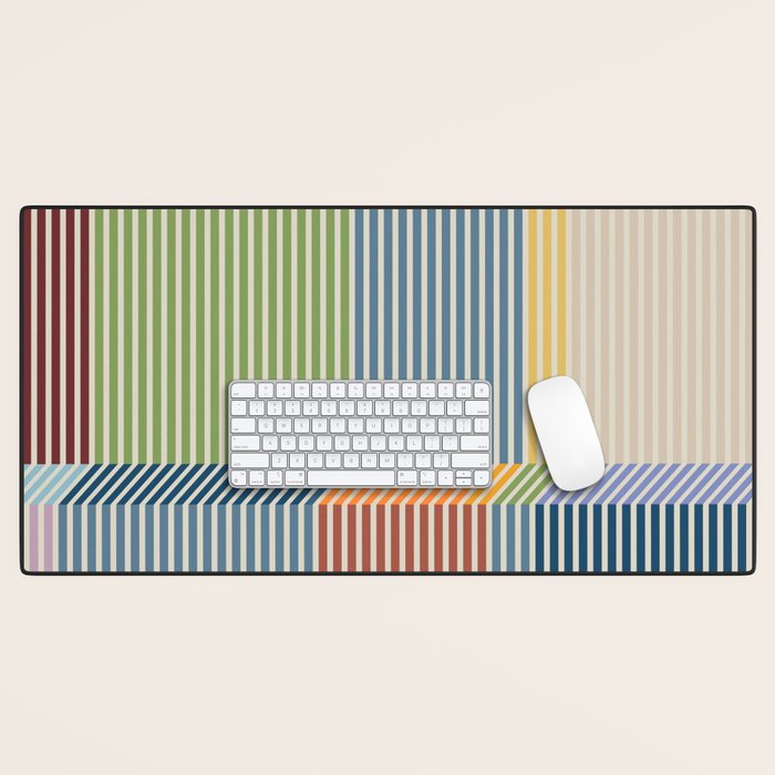 Linear Bauhaus Pattern 1 Desk Mat Gallery Image 1