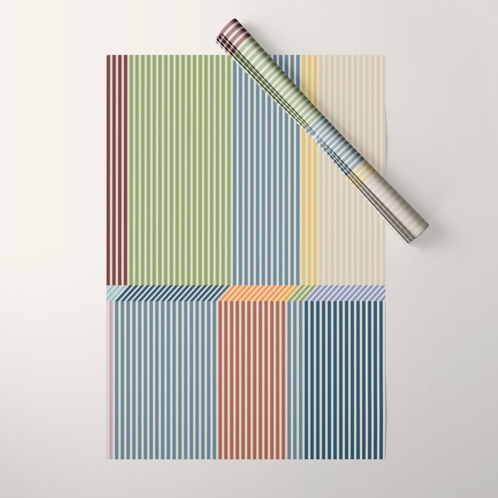 Linear Bauhaus Pattern 1 Wrapping Paper Gallery Image 1