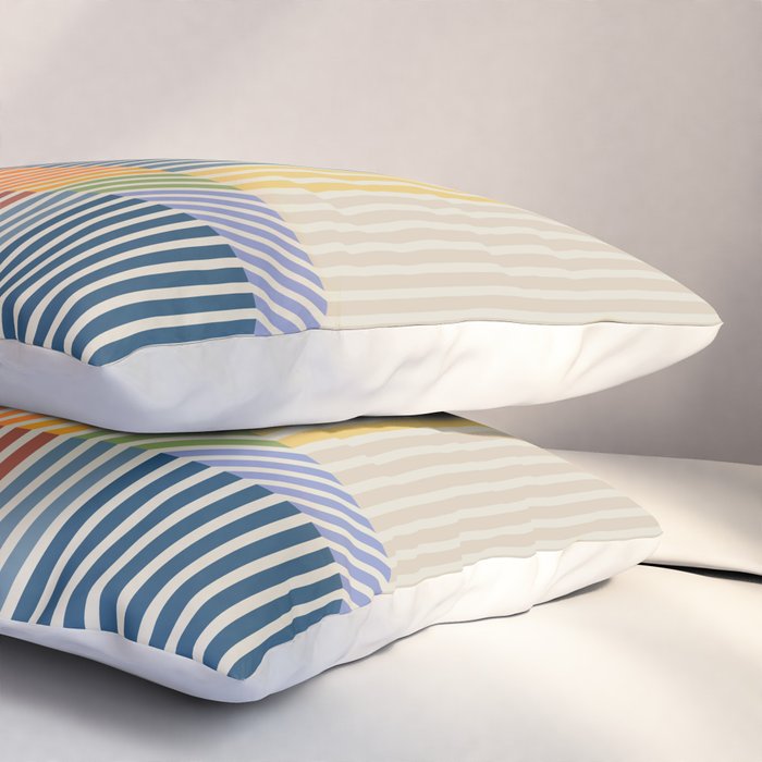 Linear Bauhaus Pattern 1 Pillow Sham Gallery Image 3