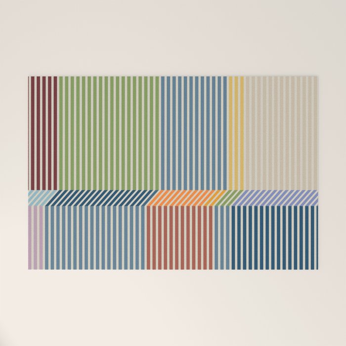 Linear Bauhaus Pattern 1 Welcome Mat Gallery Image 1