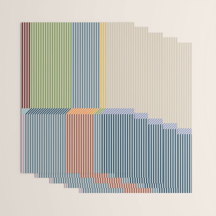 Linear Bauhaus Pattern 1 Wrapping Paper Gallery Image 3