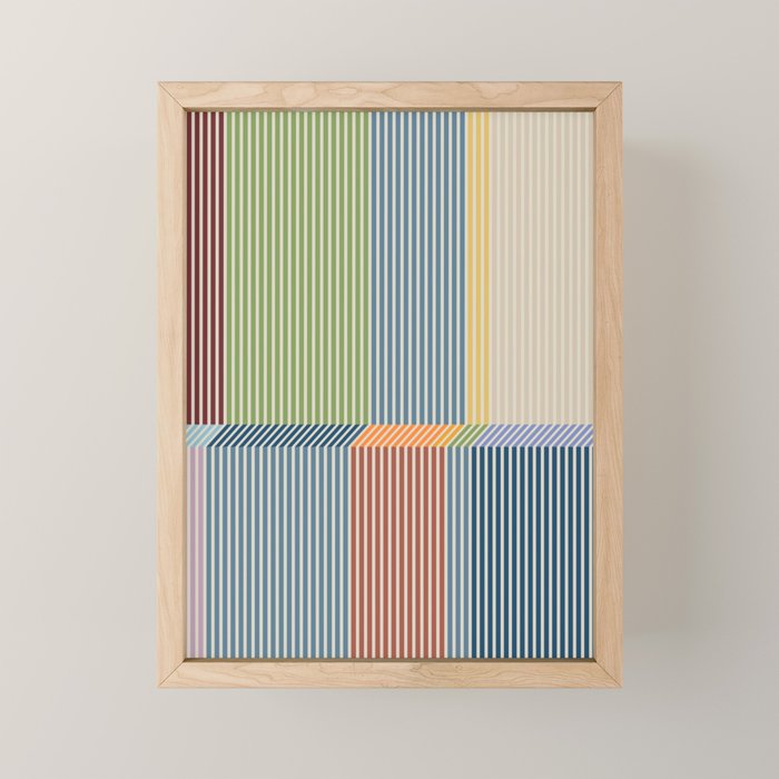 Linear Bauhaus Pattern 1 Mini Art Print Gallery Image 1
