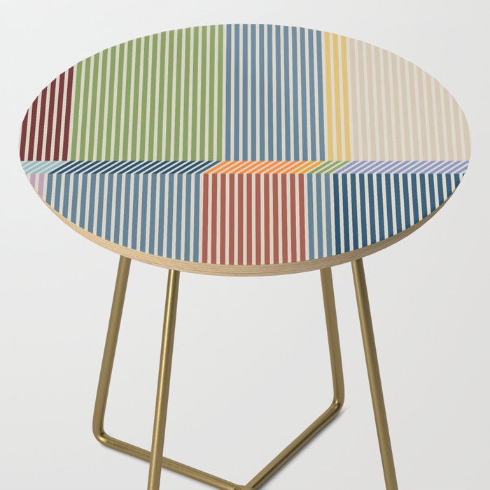 Linear Bauhaus Pattern 1 Side Table Gallery Image 2