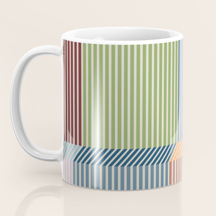 Linear Bauhaus Pattern 1 Coffee Mug Gallery Image 3