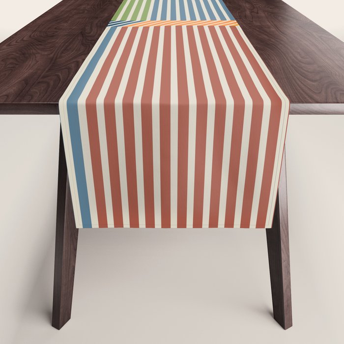 Linear Bauhaus Pattern 1 Table Runner Gallery Image 1